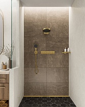 Смеситель для душа Hansgrohe RainSelect 15380990 с термостатом, полированное золото