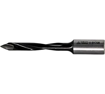 Сверло сквозное 6х70 мм, хв-к 10 мм, R Deltatools 06-0078