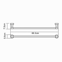 Полотенцедержатель WasserKRAFT Isen K-4030, одинарный