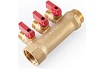Коллектор с шаровыми кранами PROFACTOR в/н 1" х 3 вых 1/2"нар PF MV 265.3