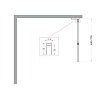Душевая перегородка Belbagno UNO-L-1-TB-70-C-GM 70x200 прозрачная, оружейная сталь