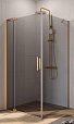 Душевой уголок Cezares Slider SLIDER-AH-1-90-90/100-GRIGIO-BORO 90x90/100 серое, брашированное золото