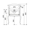 Тумба с раковиной Caprigo Bourget 60 см bianco alluminio