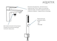 Смеситель на борт ванны Aquatek Вега AQ1044CR хром