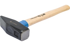 Слесарный молоток Hoegert Technik кованый, 1500 г, с деревянной рукояткой HT3B015
