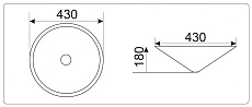 Раковина Gid YJ848 43 см