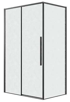Душевой уголок Grossman Galaxy 120.K33.01.1390.21.02 130x90 шиншилла, черный матовый