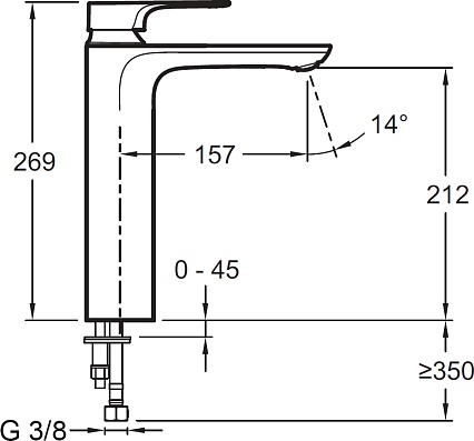 Смеситель для раковины Jacob Delafon Aleo+ E72336-CP