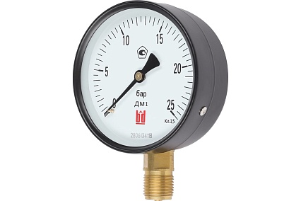 Манометр ДМ 1 Т2 100 Р (0-25) бар, кл.1.5, G1/2" BD 1151100016
