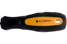 Шлицевая отвертка GREPP SL4*100мм, CrV, 2х-компонентная рукоятка 202-004