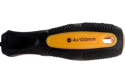 Шлицевая отвертка GREPP SL4*100мм, CrV, 2х-компонентная рукоятка 202-004