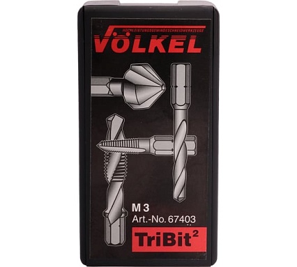 Резьбонарезной набор VOLKEL М 3 шаг 0.5мм HSS-G 4пр. V67403