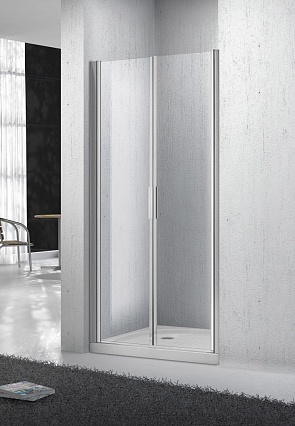 Душевая дверь BelBagno Sela 110x190 SELA-B-2-110-Ch-Cr текстурированная