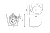 Подвесной унитаз Cezares Stylus CZR-6601-TH-TOR, безободковый