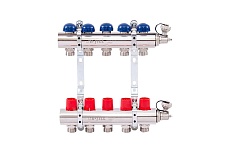 Коллекторная группа 1х3/4, 5 выходов, с регулировочными и термостатическими вентилями Uni-Fitt 441E4305