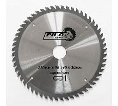 Диск пильный по ламинату и алюминию (210х30 мм; 56TPI) Pilorama 512156
