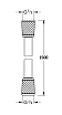 Шланг AQUAme AQM1502GG 150 см ПВХ, глянцевое золото