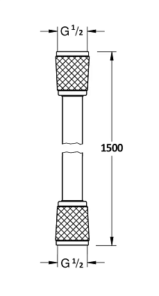 Шланг AQUAme AQM1502GG 150 см ПВХ, глянцевое золото