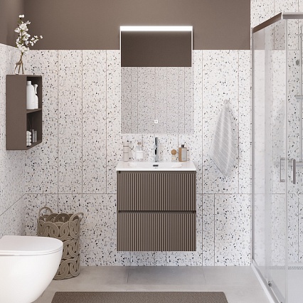 Мебель для ванной BelBagno Uno-Mini 50 см Бежевый матовый