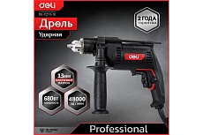 Профессиональная ударная дрель Deli DE-CZ13-1E 142606