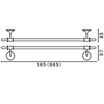 Полотенцедержатель Art&Max Bohemia AM-E-4224-Br бронза