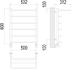 Полотенцесушитель водяной Terminus Полка П6 500x600, 4670078530288