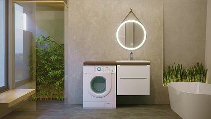 Тумба со столешницей Jorno Wood 120 см под стиральную машинку Тумба со столешницей Jorno Wood 120 см под стиральную машинку