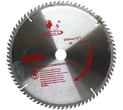 Диск пильный WYNNS тв. спл. 250х25,4мм, z=80, W0048/ Tools 00000019925