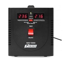 Стабилизатор напряжения Powerman 1ф 1,5 кВА AVS 1500 D Black 6028663