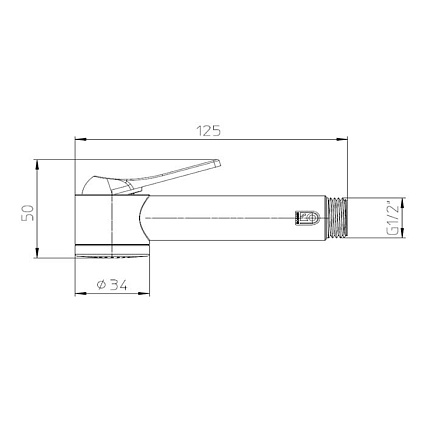 Гигиенический душ Bossini Apice B00920.073 черный матовый