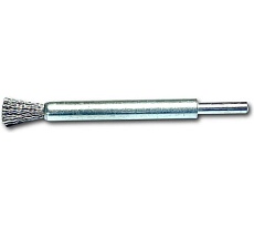 Щетка концевая гофрированная Lessmann Д12x120, STA 0,30мм, хв-к 6мм удлиненная 458161