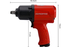 Пневматический ударный гайковерт Aeropro 1/2&quot;, 1150 Н·м A398