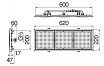 Верхний душ Nobili AD139/38CCR 62x22 см Chrome