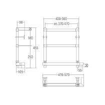 Полотенцесушитель электрический Margaroli Sole 540-3 хром 5404703CRNB