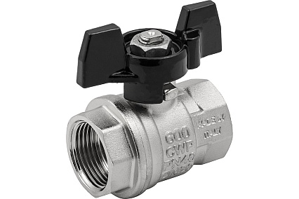 Шаровой кран ELSEN Strong T, 1/2", ВВ, ручка-бабочка EV12.2200