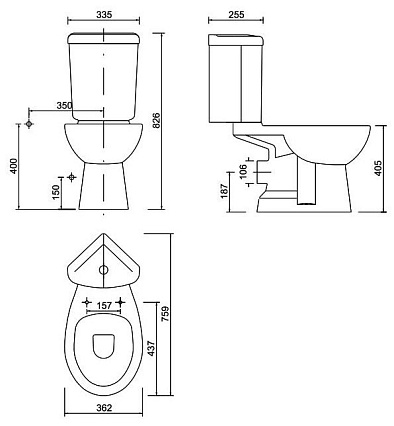 Бачок для унитаза Creavit Corner SD440-00CB00E-0000 угловой