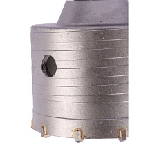 Коронка по кирпичу, камню, бетону 75 мм, М22, SDS-plus для перфоратора DERZHI 8306-010