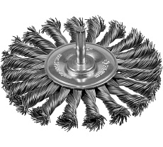 Щетка дисковая ПРОФЕССИОНАЛ (100 мм; 0.5 мм; жгутированная стальная проволока) для дрели Зубр 3522-100_z02