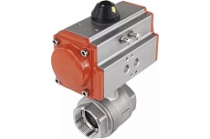 Шаровый полнопроходной кран DN.ru КШМП.316.230-ISO Ду32 Ру63 пневмопривод DA-052 D160-01551