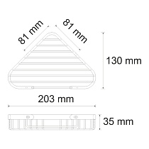 Полка WasserKRAFT K-733NICKEL угловая, никель