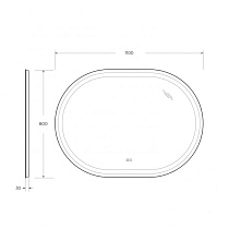 Зеркало Cezares Giubileo 110x80 см с подсветкой, подогревом CZR-SPC-GIUBILEO-1100-800-TCH-WARM