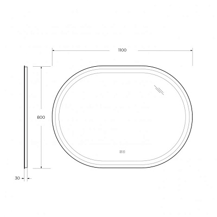 Зеркало Cezares Giubileo 110x80 см с подсветкой, подогревом CZR-SPC-GIUBILEO-1100-800-TCH-WARM