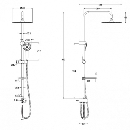 Душевая стойка Lemark LM8809C