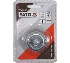 Щетка проволочная кистевая 50 мм, INOX Yato YT-47497