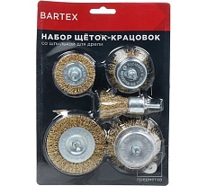 Щетка для дрели со шпилькой, 5 шт BARTEX 308981