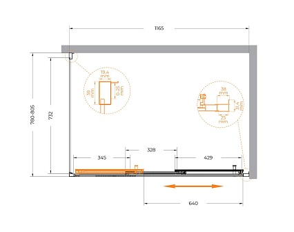 Душевой уголок Cezares MOLVENO-AHF-31-120/80-C-CR-IV 120x80 прозрачный, хром