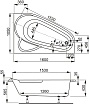 Акриловая ванна VagnerPlast Selena 160x105 L