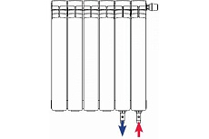 Биметаллический радиатор Rifar Base Ventil BVR 500 - 08