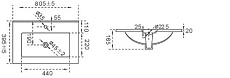 Раковина CeramaLux NYJ 803-80 81 см