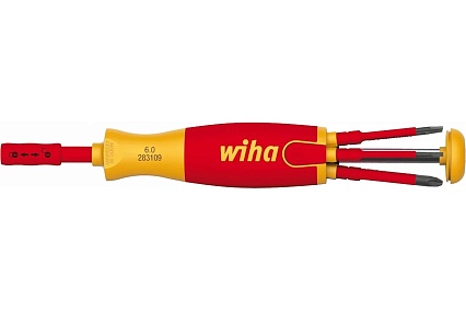 Отвертка с магазином бит Wiha 38610 LiftUp electric Шлиц, Phillips, с 6 slimBits wih38610